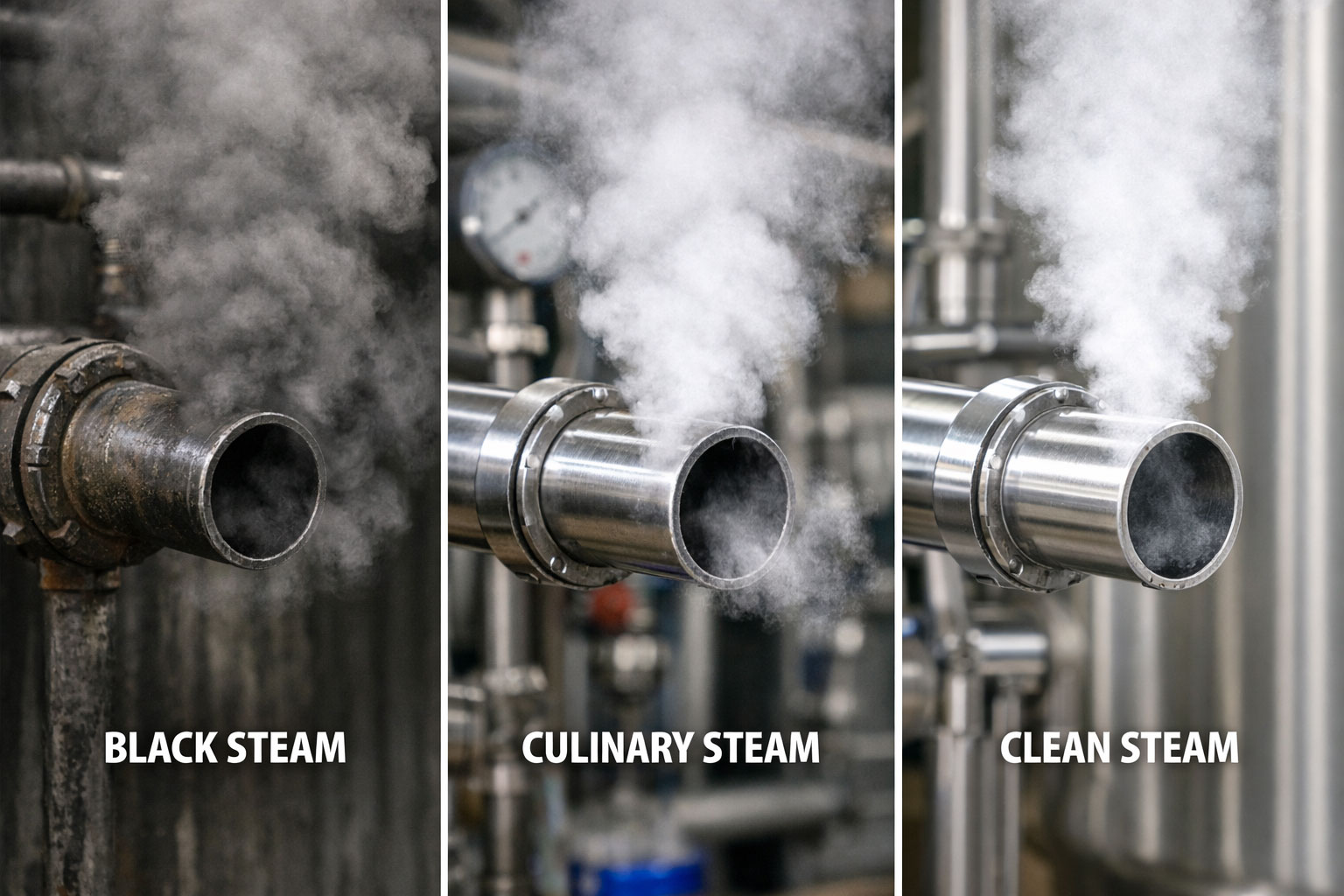 Understanding the Differences: Black Steam, Culinary Steam, and Clean Steam